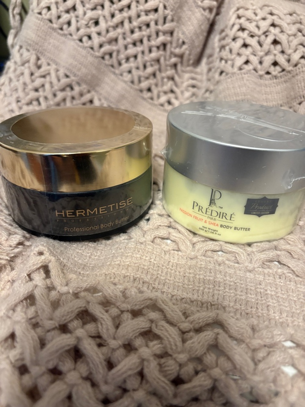 BUNDLE ‼️ Hermetise & Predire Body Butter Duo - Black and Pale Yellow Jars